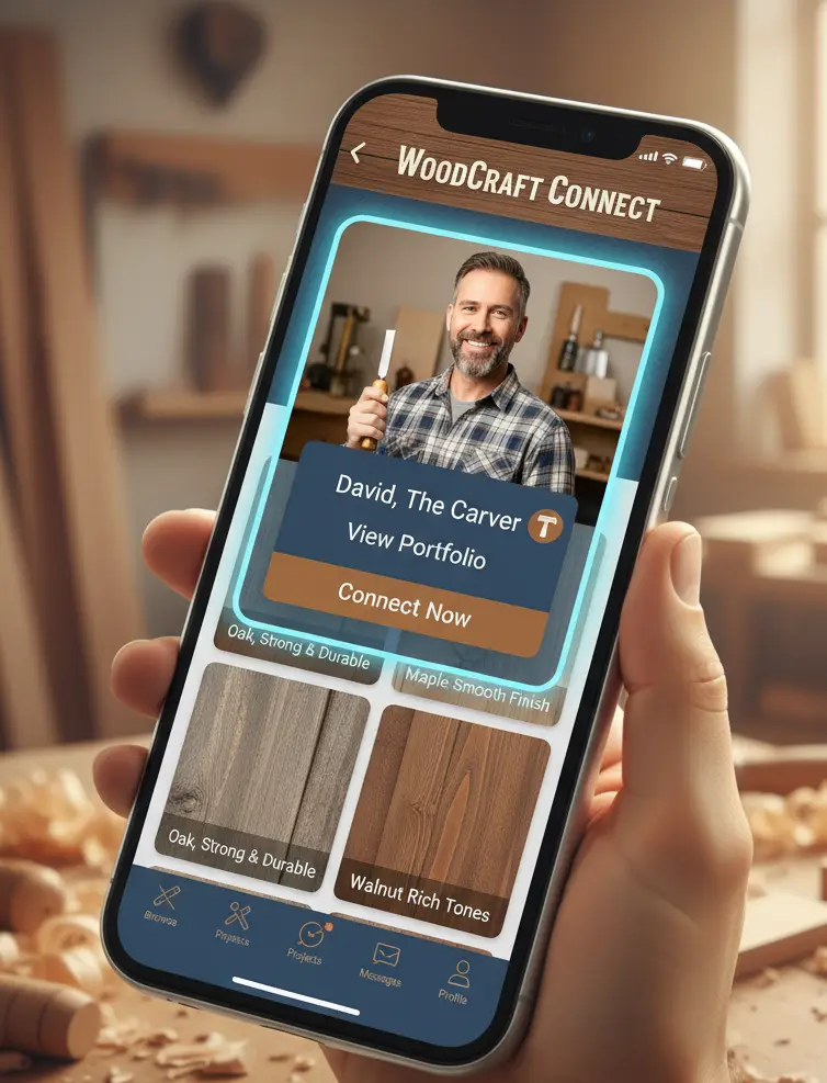 אפליקציה לזיהוי סוגי עץ לנגרים